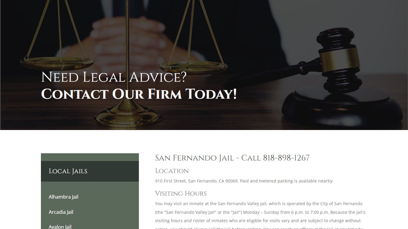 San Fernando Jail | Los Angeles Criminal Defense Attorney